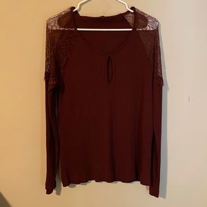 BKE boutique ribbed long sleeve